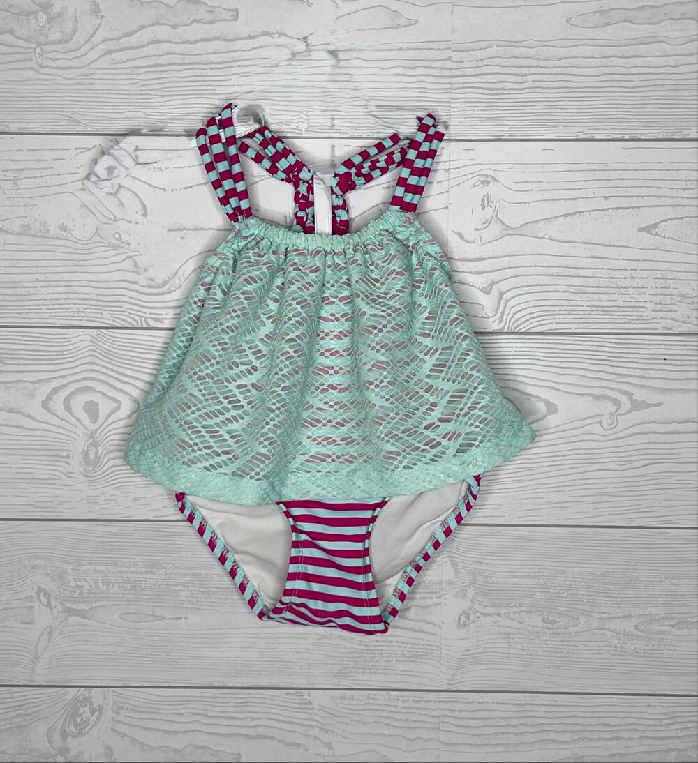 Circo green/pink tankini baby girl 12 months